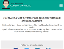 Tablet Screenshot of codemyownroad.com